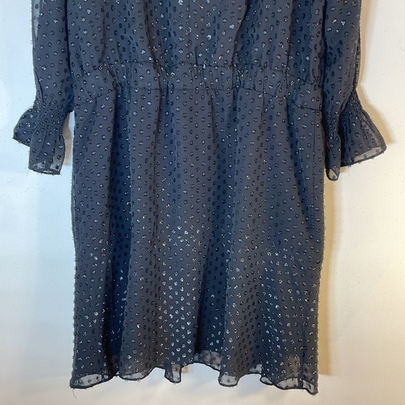 NWT. Libby Edelman XXL Shimmer Swiss Dot Long Sleeve Dress. - Picture 11 of 11